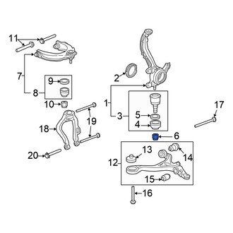 Honda OE - Suspension Ball Joint Nut & Washer