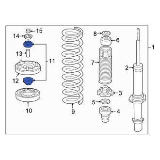 Honda OE - Rear Suspension Shock Absorber & Strut Mount Bushing