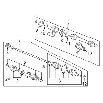 Honda OE - Front Suspension - Drive Axles (2.4L)