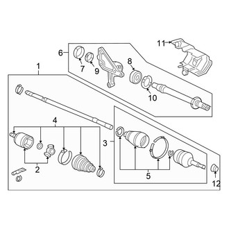 Honda OE - Front Suspension - Drive Axles (3.5L)
