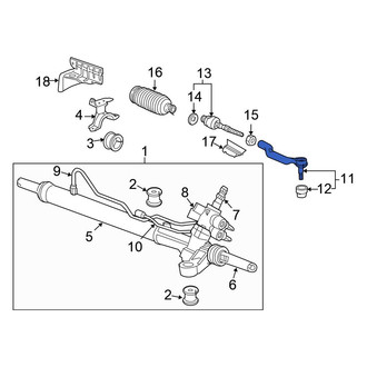 Honda OE - Right Outer Steering Tie Rod End