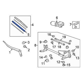 Honda OE - Front Left Wiper Blade Refill