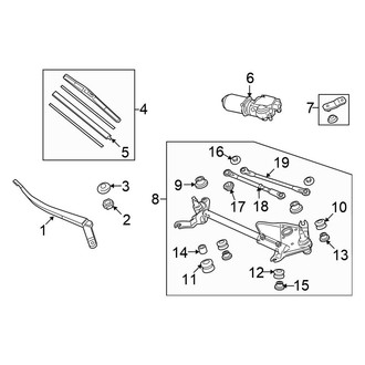 Honda OE - Windshield - Wiper & Washer Components (Wiper Components)