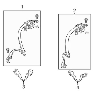Honda OE - Restraint Systems - Rear Seat Belts