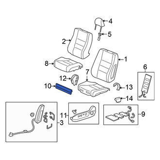 Honda OE - Front Left Seat Frame Trim Panel