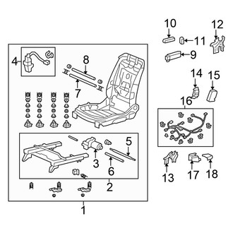 Honda OE - Seats & Tracks - Tracks & Components (Passenger Seat, With Power)