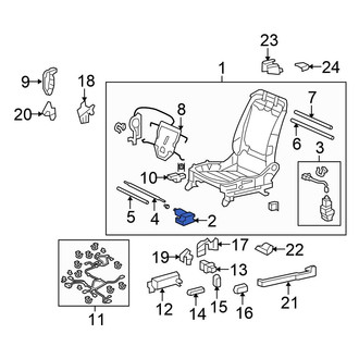 Honda OE - Left Lower Seat Motor