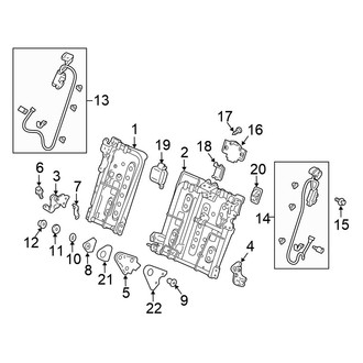 Honda OE - Seats & Tracks - Rear Seat Components