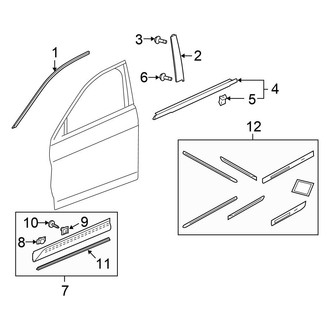 Honda OE - Front Door - Exterior Trim