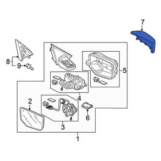 Honda OE - Front Left Door Mirror Cover