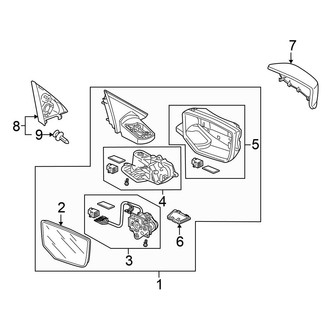 Honda OE - Front Door - Outside Mirrors