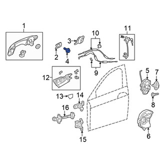 Honda OE - Rear Outer Exterior Door Handle Bolt