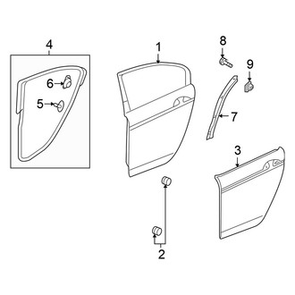 Honda OE - Rear Door - Door & Components