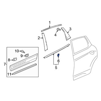 Honda OE - Door Belt Molding Clip