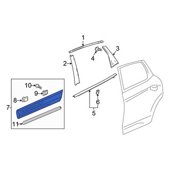 Honda OE - Rear Left Door Molding