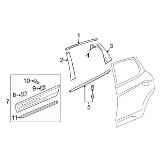 Honda OE - Rear Door - Exterior Trim