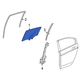 Honda OE - Front Left Door Glass