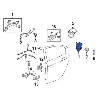 Honda OE - Rear Left Door Latch Assembly