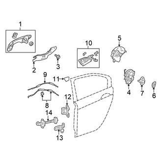 Honda OE - Rear Door - Lock & Hardware