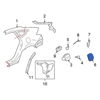 Honda OE - Rear Fuel Filler Door