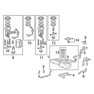 Honda OE - Fuel System Components (FWD)
