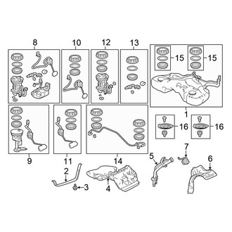 Honda OE - Fuel System Components (AWD)