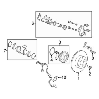 Honda OE - Rear Suspension - Brake Components (FWD)