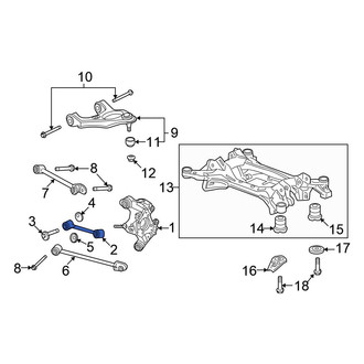 Honda OE - Rear Lower Rearward Suspension Control Arm