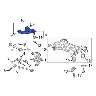 Honda OE - Rear Right Lower Forward Suspension Control Arm