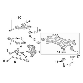 Honda OE - Rear Suspension - Suspension Components (FWD)