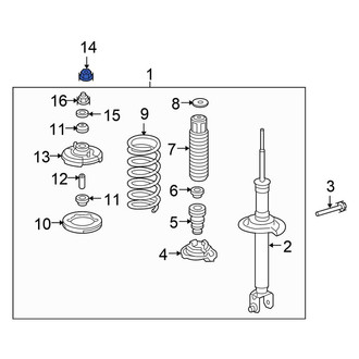 Honda OE - Suspension Strut Mount Nut