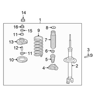 Honda OE - Rear Suspension - Struts & Components (FWD)