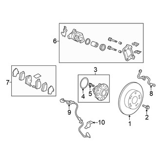 Honda OE - Rear Suspension - Brake Components (AWD)
