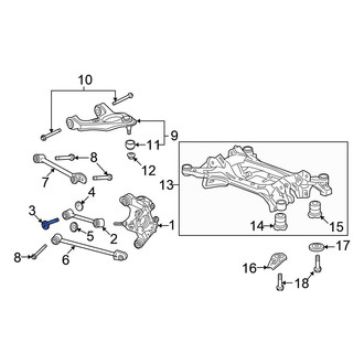 Honda OE - Front Lower Rearward Suspension Control Arm Bolt