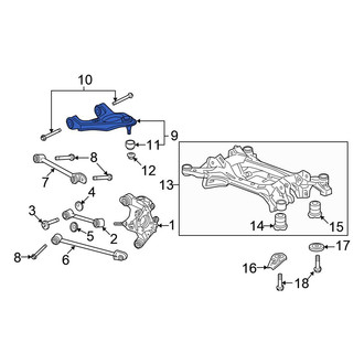 Honda OE - Rear Left Lower Forward Suspension Control Arm