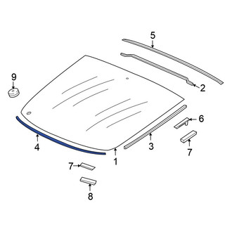 Honda OE - Upper Liftgate Glass Seal