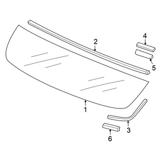 Honda OE - Lift Gate - Glass (Lower Glass)