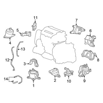 Honda OE - Engine / Transaxle - Engine & Transmission Mounting (2.4L)