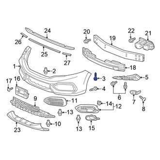 Honda OE - Bumper Guide Screw