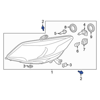 Honda OE - Upper Headlight Mounting Bolt