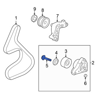 Honda OE - Accessory Drive Belt Idler Pulley Bolt