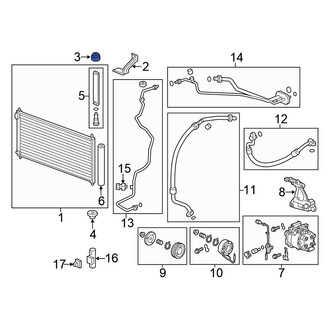 Honda OE - Upper A/C Condenser Bracket Insulator