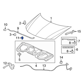 Honda OE - Hood Prop Rod Retainer