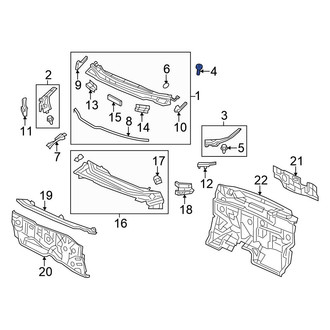Honda OE - Cowl Grille Panel Clip
