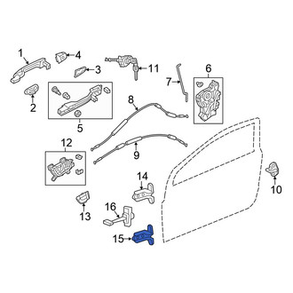 Honda OE - Front Right Lower Door Hinge