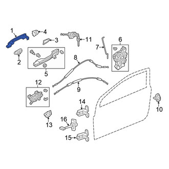 Honda OE - Front Left Outer Exterior Door Handle