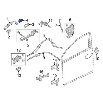 Honda OE - Front Left Outer Exterior Door Handle Cover