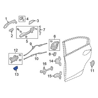 Honda OE - Rear Exterior Door Handle Cover