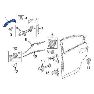 Honda OE - Front Left Outer Exterior Door Handle