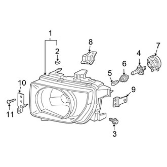 Honda OE - Front Lamps - Headlamp Components